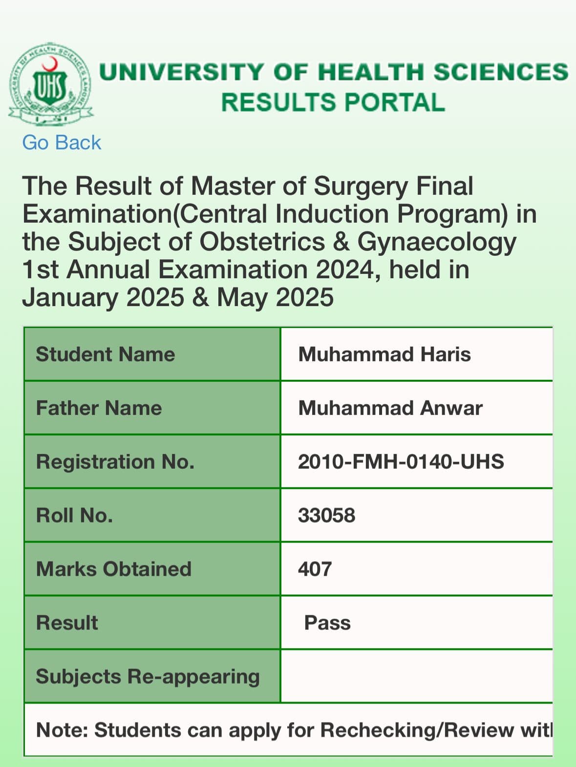 MS (Gyn/Obs)