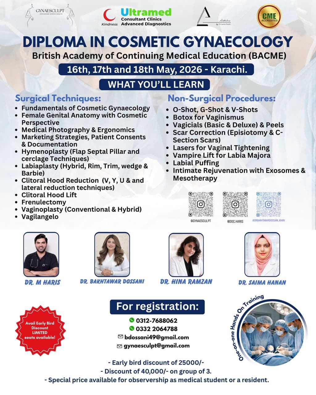 Upcoming Cosmetic Gynae Workshop
